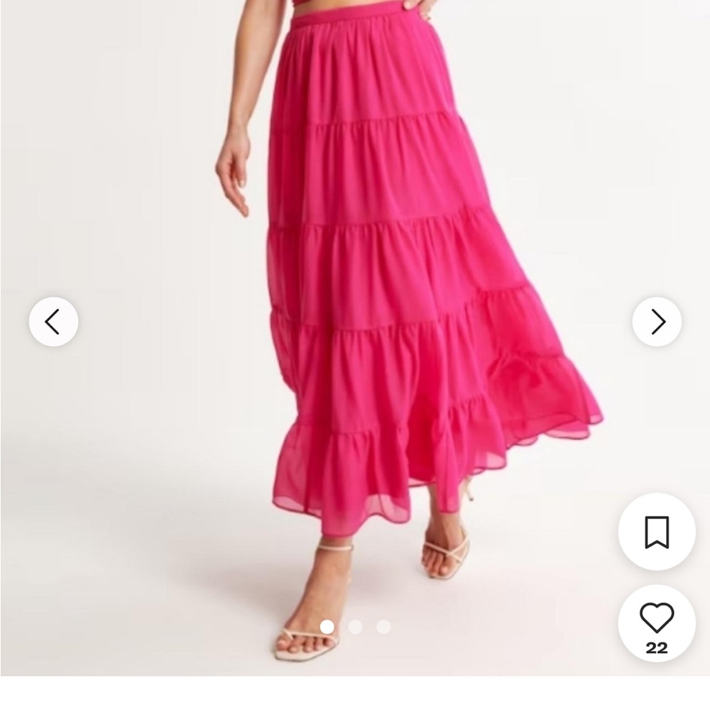 Abercrombie & Fitch Vibrant Pink Maxi Skirt